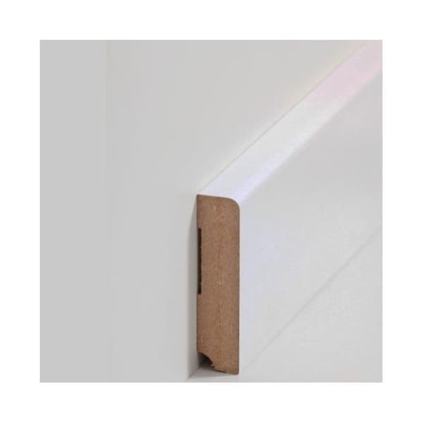Plinth MDF 19 x 80 x 2500 mm kärna MDF belagd Vit plint av PROVISTON