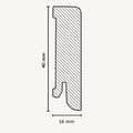 Miniatyrbild 2 av 2: PROVISTON Formgjuten sockel 16 x 40 x 2500 mm bok MDF belagd 25 meter | 10 stycken
