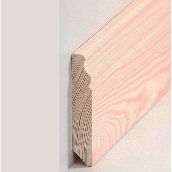 PROVISTON Formgjutna sockel 19 x 100 x 2500 mm Massiv furu Klassisk sockel 12,5 meter | 5 stycken