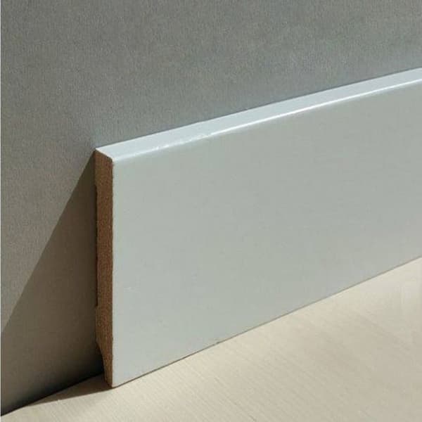 PROVISTON Massiv träsockel 16 x 80 x 2500 mm Vit att limma, skruva & spik 25 meter | 10 stycken