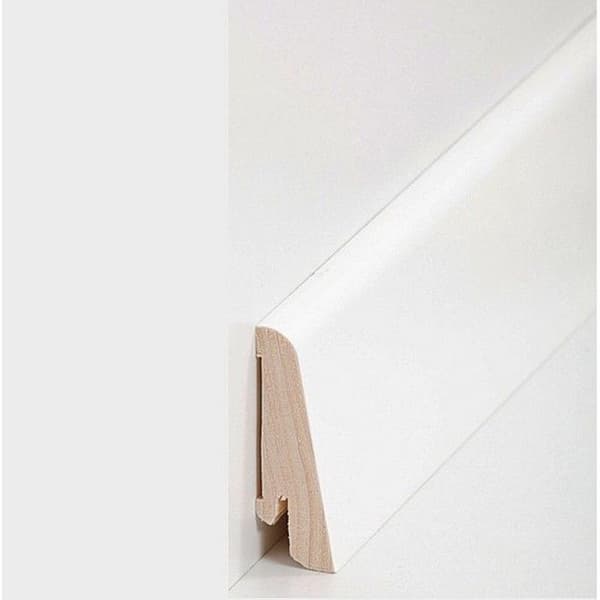 PROVISTON Fanerad träsockel 20 x 58 x 2500 mm Vit 12,5 meter | 5 stycken