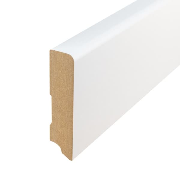 PROVISTON MDF-sockel 19 x 80 x 2400 mm vit för att limma, klämma, skruva &amp; spikbelagd MDF-kärna 12 meter | 5 stycken