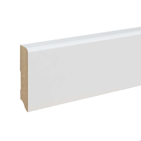 PROVISTON Modern golvlister 19 x 80 x 2400 mm Medium (MDF) vitlackerad för att måla