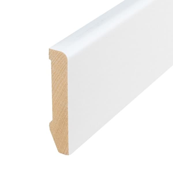 PROVISTON Fanerad träsockel 12 x 58 x 2400 mm Vit Massivt fanerat trä 60 meter | 25 stycken