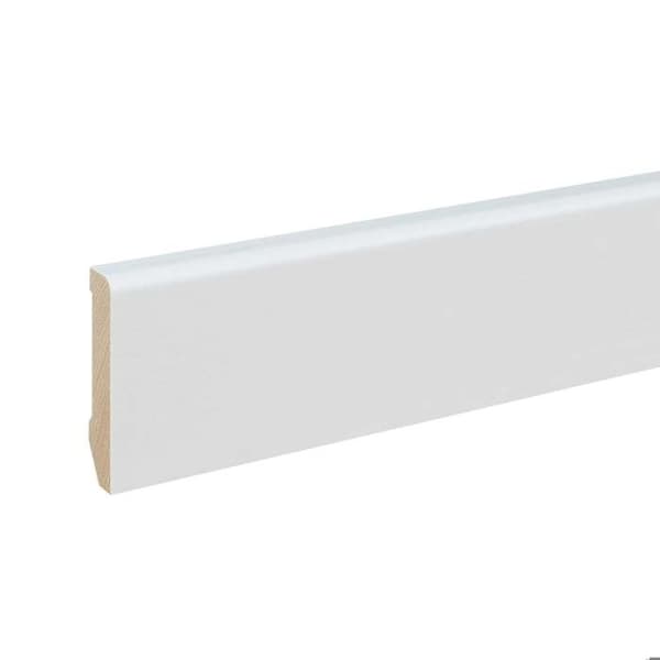 PROVISTON Fanerad träsockel 12 x 58 x 2400 mm Vit Massivt fanerat trä 60 meter | 25 stycken