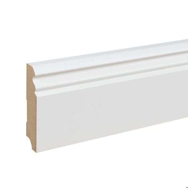 PROVISTON MDF golvlister Berlin profil 19 x 80 x 2400 mm vit Belagd MDF kärna 12 meter | 5 stycken