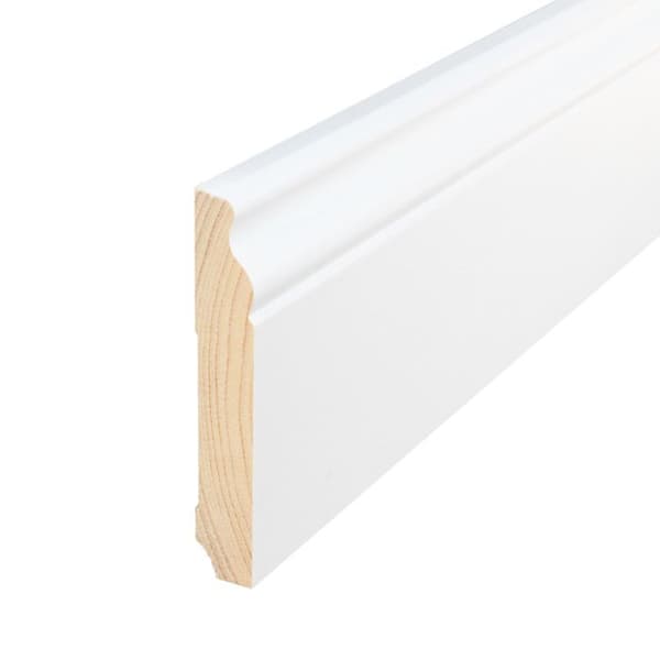 PROVISTON Sockel i massiv trä Louis XVI-stil 16 x 96 x 2400 mm Vit att limma, skruva &amp; spik 12 meter | 5 stycken