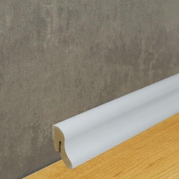 PROVISTON MDF Sockel 22 x 40 x 2400 (minsta beställningsmängd) mm vit Belagd MDF-kärna 60 meter | 25 stycken