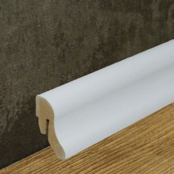 PROVISTON MDF Sockel 22 x 40 x 2400 (minsta beställningsmängd) mm vit Belagd MDF-kärna 60 meter | 25 stycken