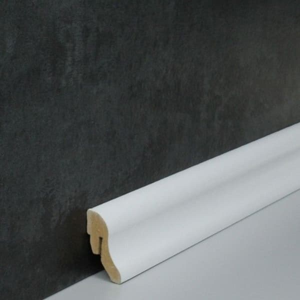 PROVISTON MDF Sockel 22 x 40 x 2400 (minsta beställningsmängd) mm vit Belagd MDF-kärna 60 meter | 25 stycken