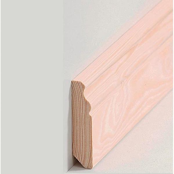 PROVISTON Formgjuten sockel 19 x 80 x 2500 mm Massiv furu Klassisk sockel 12,5 meter | 5 stycken
