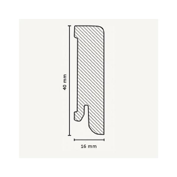 Plinthe MDF 16 x 40 x 2500 mm Berliner profil i bokträ av PROVISTON