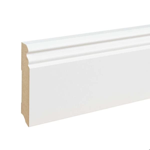 PROVISTON MDF golvlister Berlin profil 19 x 96 x 2400 mm vit Belagd MDF kärna 12 meter | 5 stycken