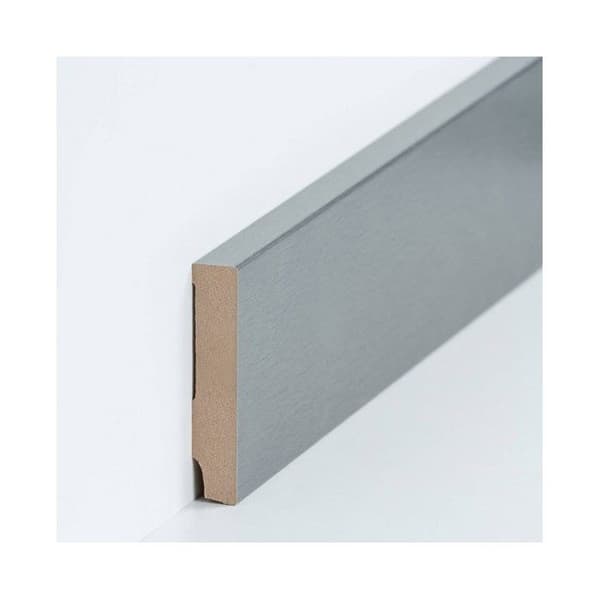 Plinth MDF 16 x 80 x 2500 mm MDF belagd Plinth silverfärgad av PROVISTON