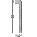 Miniatyrbild 2 av 2: PROVISTON Sockel för kakel Upp till 85 mm hög 19 x 96 x 2500 mm Svartbelagd MDF Över 25 meter | 10 stycken