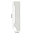 Miniatyrbild 3 av 5: PROVISTON MDF-sockel 19 x 80 x 2500 mm Vit att limma, klippa, skruva &amp; spikbelagd MDF-kärna 12,5 meter | 5 stycken
