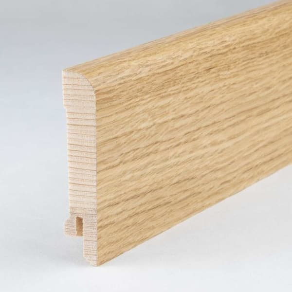 PROVISTON Socklar Rundat profil 15 x 70 x 2500 mm Äkta träfanér Ek Socklar 1 styck