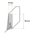 Miniatyrbild 2 av 6: PROVISTON 19 x 50mm vit plint MDF klippsystem i melamin
