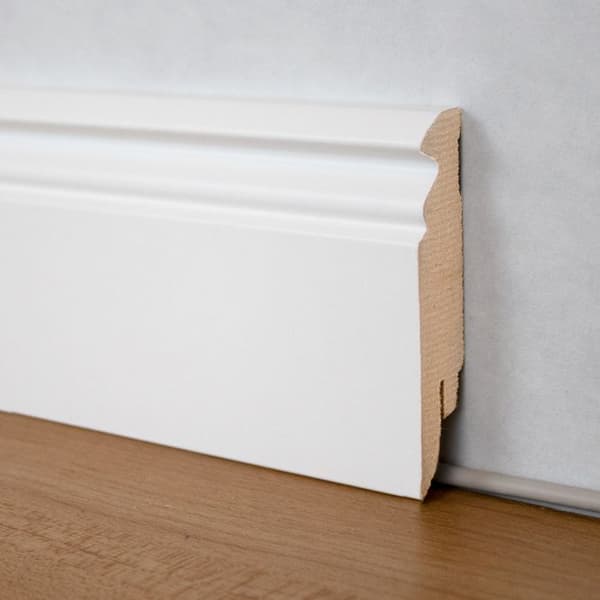 PROVISTON MDF melamin plint listad 16 x 80mm vit plint
