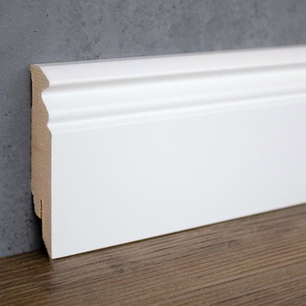 PROVISTON MDF melamin plint listad 16 x 80mm vit plint
