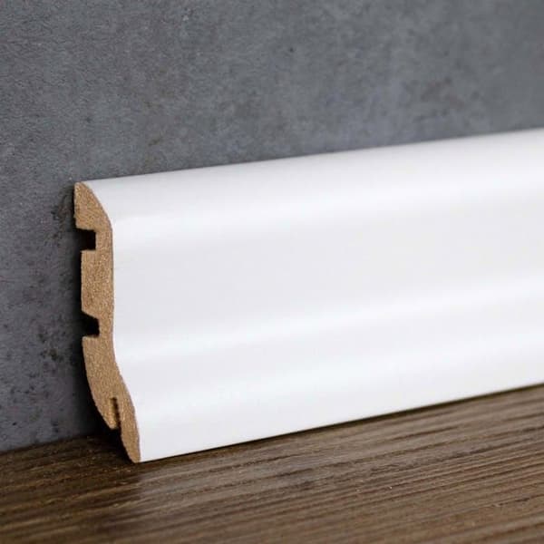 PROVISTON vit plint rundad plint MDF melamin 20 x 45mm klädd plint