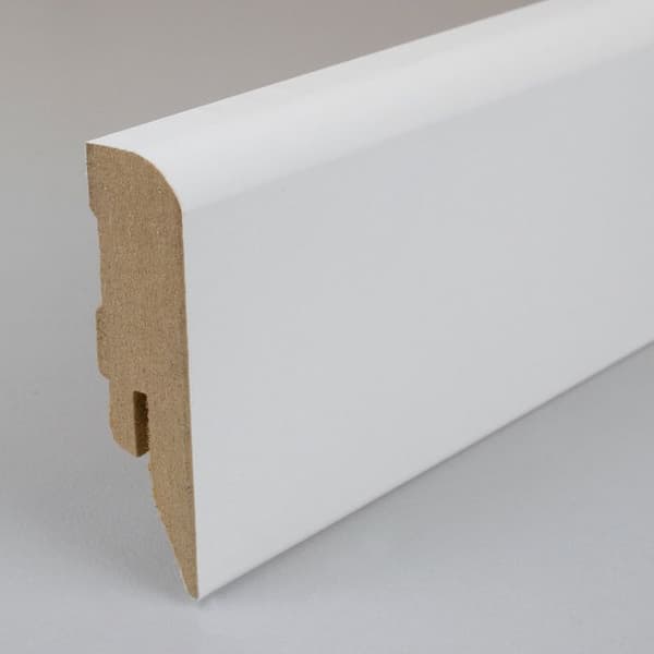 PROVISTON vit plint i melamin vitt 16 x 58mm rundad plint MDF