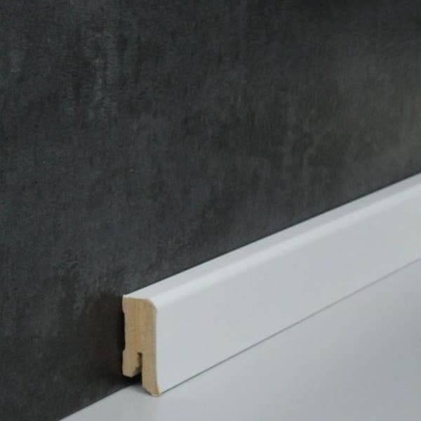 Plint Arêtes Vives 16 x 40 x 2500 mm MDF belagd Vit Klassisk PROVISTON