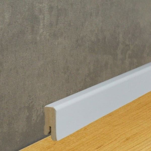 Plint Arêtes Vives 16 x 40 x 2500 mm MDF belagd Vit Klassisk PROVISTON