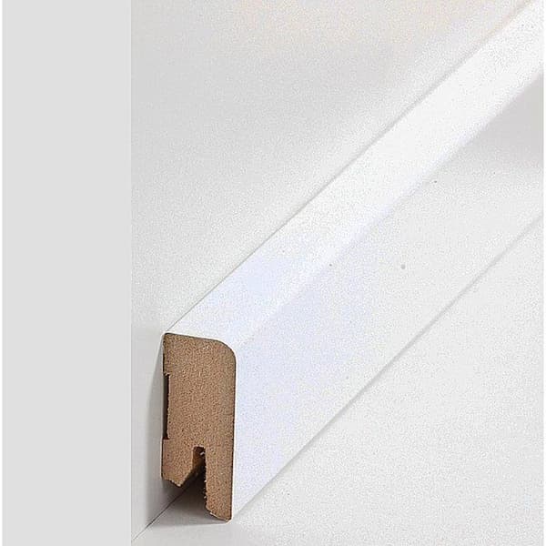 Plint Arêtes Vives 16 x 40 x 2500 mm MDF belagd Vit Klassisk PROVISTON