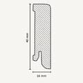 Miniatyrbild 2 av 6: Plint Arêtes Vives 16 x 40 x 2500 mm MDF belagd Vit Klassisk PROVISTON