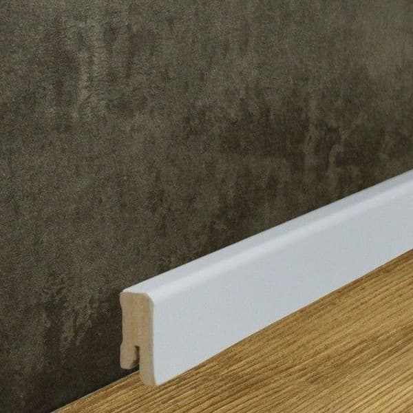 Plint Arêtes Vives 16 x 40 x 2500 mm MDF belagd Vit Klassisk PROVISTON
