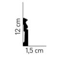 Miniatyrbild 2 av 3: PROVISTON Plast golvlister 15 x 120 x 2000 mm Elegant golvlister Högkvalitativ golvlister vit komposit