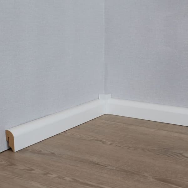 PROVISTON rund MDF melaminat vit sockel 20 x 40mm sockel