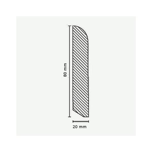 Massivträgolvlist 20 x 80 x ca. 2400 mm Golvlist i bok av PROVISTON