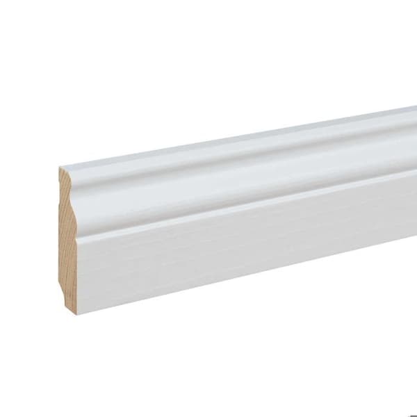 PROVISTON Sockel i massiv trä Louis XVI-stil 16 x 60 x 2400 mm Vit att limma, skruva &amp; spik 12 meter | 5 stycken