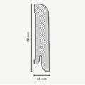 Miniatyrbild 2 av 2: PROVISTON Fanerad träsockel 15 x 70 x 2500 mm Anigre 25 meter | 10 stycken