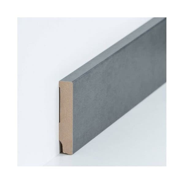 Plint MDF 16 x 80 x 2500 mm kärna MDF belagd Plint grå av PROVISTON Naturligt stål