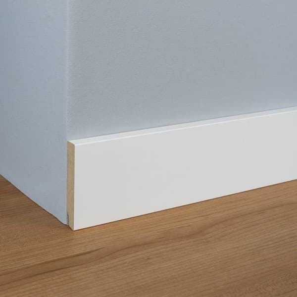 PROVISTON MDF-sockel 13 x 80 x 2400 mm Vit att limma, klippa, skruva & spikbelagd MDF-kärna 12 meter | 5 stycken
