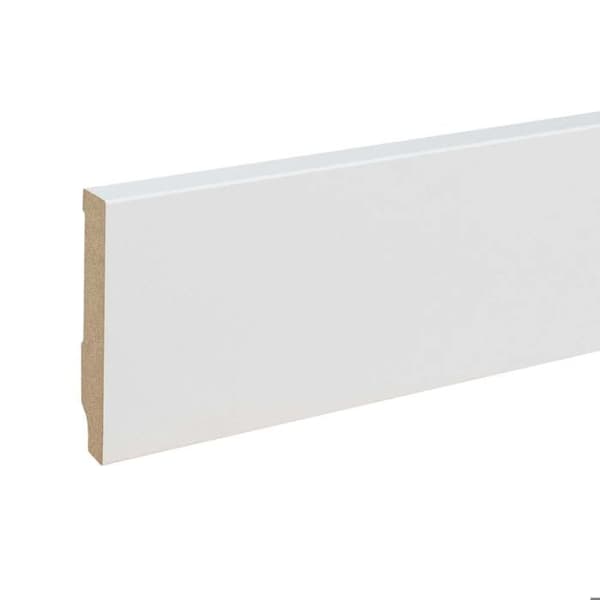 PROVISTON MDF-sockel 13 x 80 x 2400 mm Vit att limma, klippa, skruva &amp; spikbelagd MDF-kärna 12 meter | 5 stycken