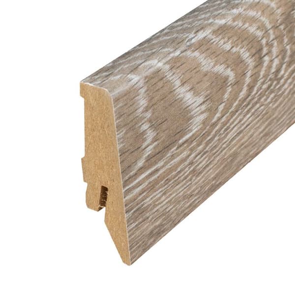 PROVISTON Modern Sockellist 18 x 58 x 2400 mm Medium (MDF) belagd Pader Oak Decor