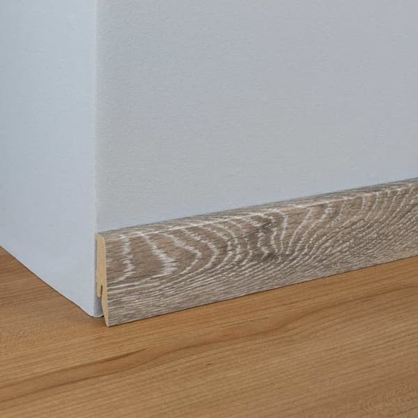 PROVISTON Modern Sockellist 18 x 58 x 2400 mm Medium (MDF) belagd Pader Oak Decor