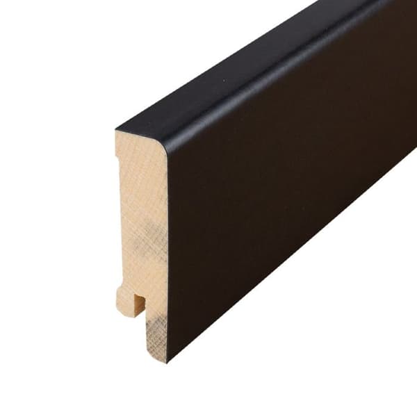 PROVISTON Massiv träsockel 16 x 60 x 2500 mm Svart att limma, skruva &amp; spik 25 meter | 10 stycken