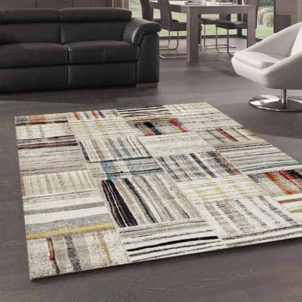 matta i berberstil - 240x340 cm - MAROCCO CARRE Beige - Polypropen - UN AMOUR DE TAPIS