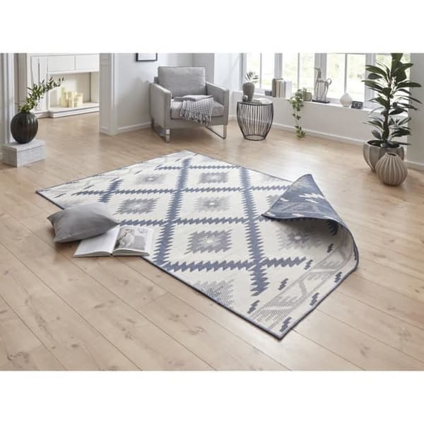 Twin Supreme modern och geometrisk matta, blå, 120x170