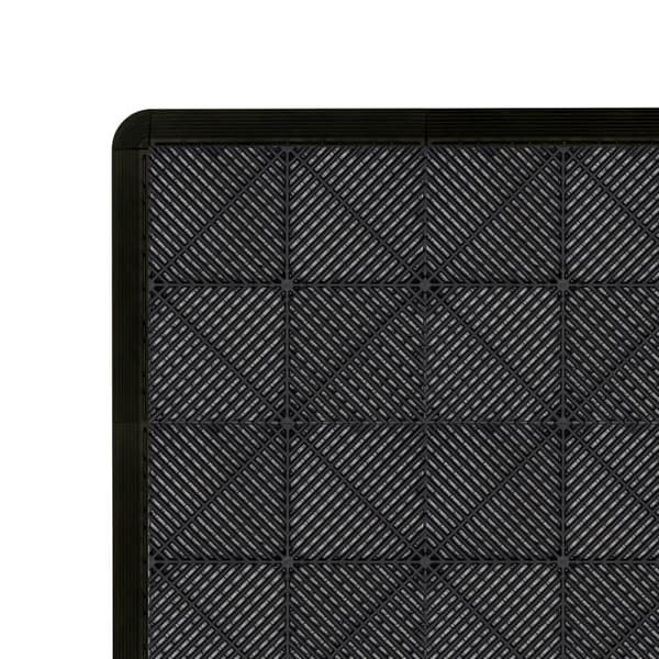 Polypropylenplader med ventilationskanaler + KANTER | Sort, Grå, Blå eller kombinerede farver | Sammenkoblingsplader | Skridsikre - Vejrbestandige | G