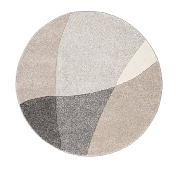 Teppe DIXIE CARVED-1, D160cm, grå/beige