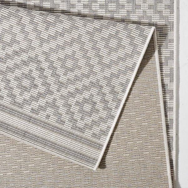 Northrugs - 102467-80x200 - Inomhus- och utomhusmatta i diamantkrämgrå 80 x 200 cm