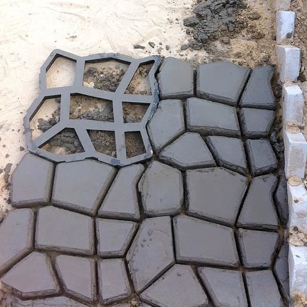Betongform - YUENFONG - 43 x 43 x 4 cm - Återanvändbar plast - 2 stycken - Svart