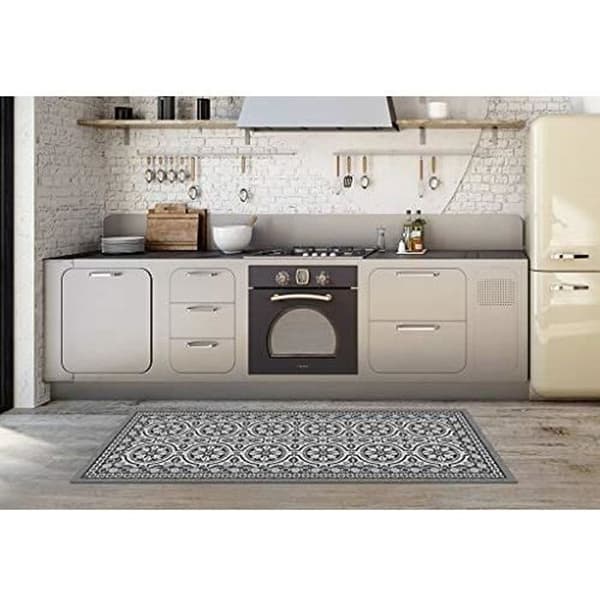 Vinylmatta - VILBER - Grand Chef Tanger - Svart - 75 x 180 x 0,2 cm