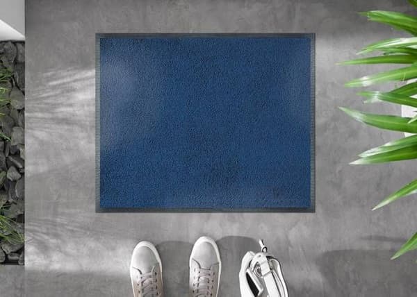Paillasson - tvätta+torka - Design 858 Marinblå - 40 x 60 cm - Syntetisk - Modern